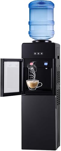 Miniatura 1 de Dispensador de agua de 5 galones, dispensador de enfriador de agua de carga superior para botellas de 5 galones, 2 temperaturas con boquillas