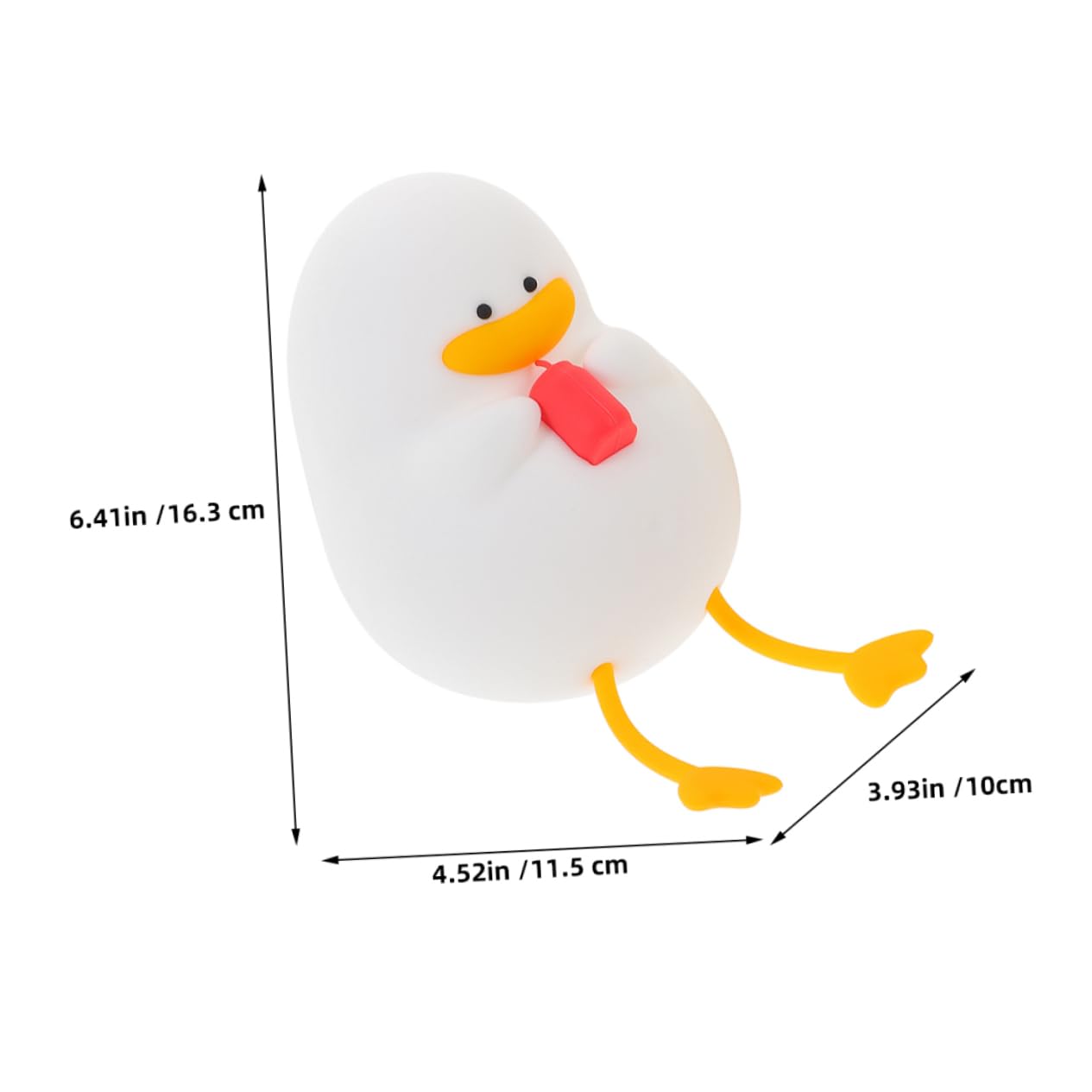 Cabilock Cute Silicone Duck Tap Lamp Dimmable Night Light for Adorable Bedside Decor Brightness Color Present