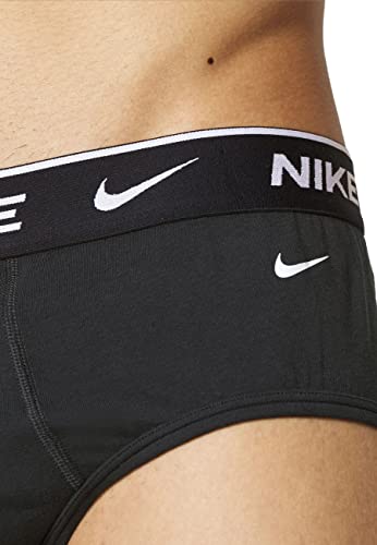 Nike Men`s Everyday Cotton Stretch Briefs 3 Pack (X-Large, Black(KE1106-001)/W)2
