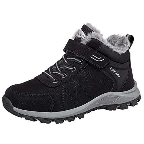 MAIZUN Womens Winter Snow Boots Fur Lined Winter Ankle Boots Outdoor Hiking Walking Trekking Shoes