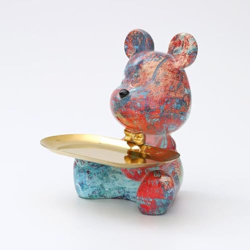 Estatua de oso en resina para decoración de hogar miniatura 2