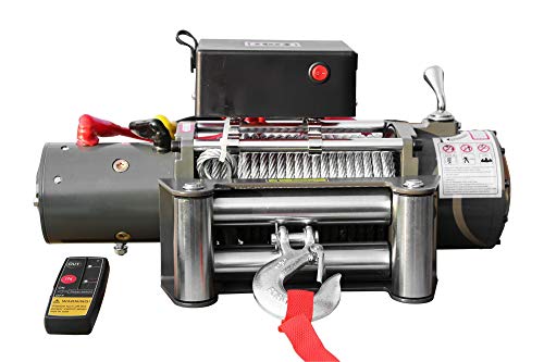 24V TREUIL À CÂBLE ÉLECTRIQUE FORESTIER 5900 Kg télécommande sans fil 24volt