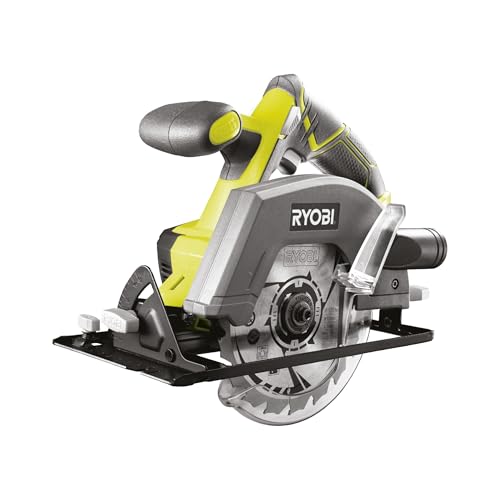 RYOBI 18 V ONE+ Akku-Handkreissäge R18CSP-0, 150 mm Sägeblatt, werkzeuglose Einstellung, präzise Schnitte, Tiefeneinstellung, ohne Akku & Ladegerät