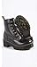Dr. Martens Shoes Leona Boot, Black Vintage Smooth, 6 UK, Women's 8 US