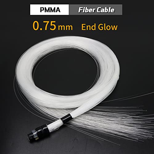Azimom Pmma Plastic 450Pcs*0.03In*9.8Ft Fiber Optic Cable Strands 0.75Mm 3Meter Length End Glow Roll Fiber String For Star Sky Roof Ceiling Decoration All Kind Led Light Engine Driver #TOP5