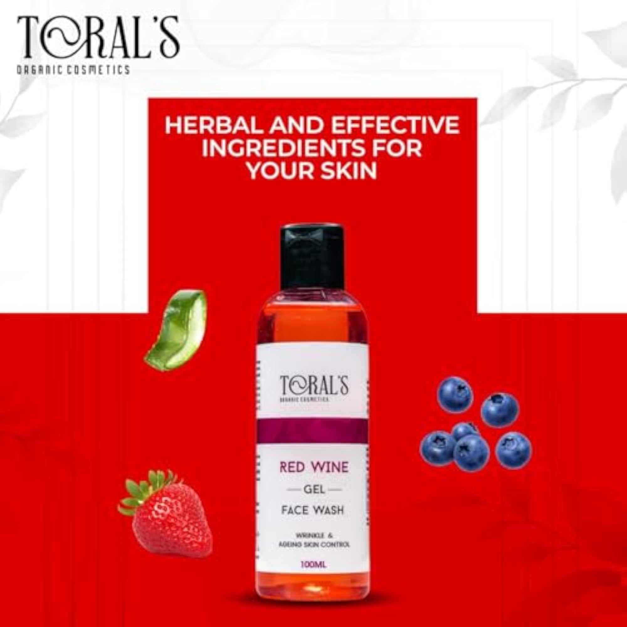 Toral Red Wine Anti-Aging Combo - Gel Face Wash & Cream