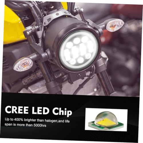 Faro de motocicleta LED ABOOFAN con proyector de alta visibilidad 2