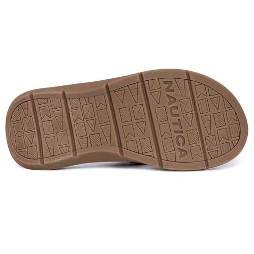 Image of Nautica Men's Flip Flop Shower Sandals Slides - Comfortable Waterproof Beach Footwear Slip-On Thong (Medium /Wide Width)