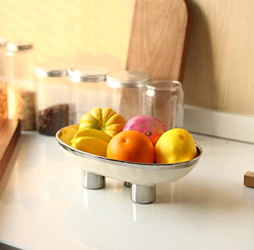 Roowintoo 9.9-Inch Dining Table Food Plate, Kitchen Counter Fruit Plate,Holiday Dining Table Center Decoration,Suitable For Family Gatherings, Table Decorations, Etc #TOP1