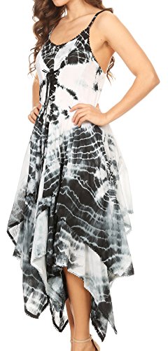 Image of Sakkas Annabella Corset Bodice Handkerchief Hem Dress