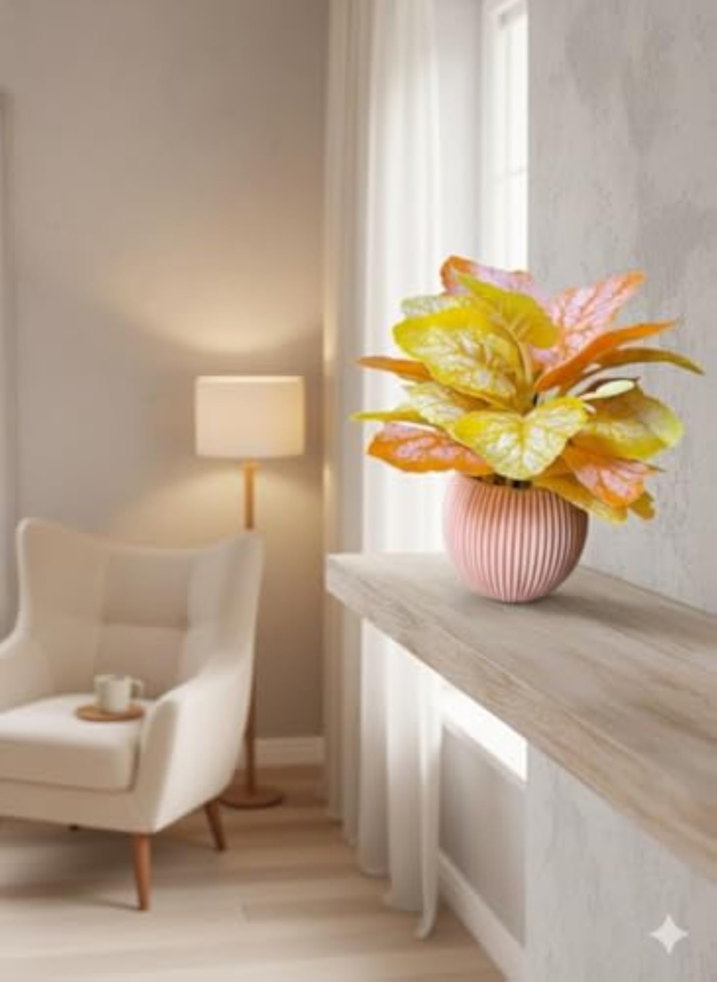 Perfect Artificial Plant for Home & Office, Orange & Yellow
