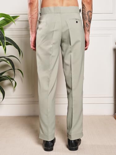 Image of Gurkha Pants for Men | Trouser for Men | Formal Pant | Double Button | Loose Fit Trouser High Waist Pleated Casual Trousers | Vintage Straight Leg Pants for Office Smart Casual Travel Party