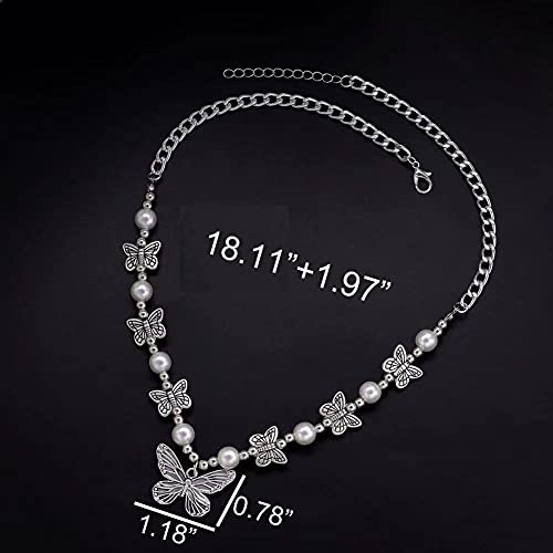 Butterfly Necklace for Girls Women Fairy Grunge Necklace Y2k Indie Chain Necklace Jewelry Valentines Day Gifts for Girls Women - Image 5