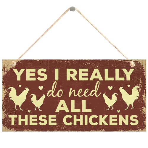 Dadaly Decor Chicken Signs "I Do Need Chicken Lover", lustiges Schild für Zuhause, Garten, Hühnerstall, Hühnerstall, Dekoration, 12,7 x 25,4 cm, wasserdicht
