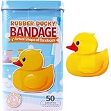 BioSwiss Bandages, Rubber Ducky Shaped Self Adhesive Bandage, Latex Free Wound Care, Fun First Aid Kit Supplies for Kids and Adults, 50 Count