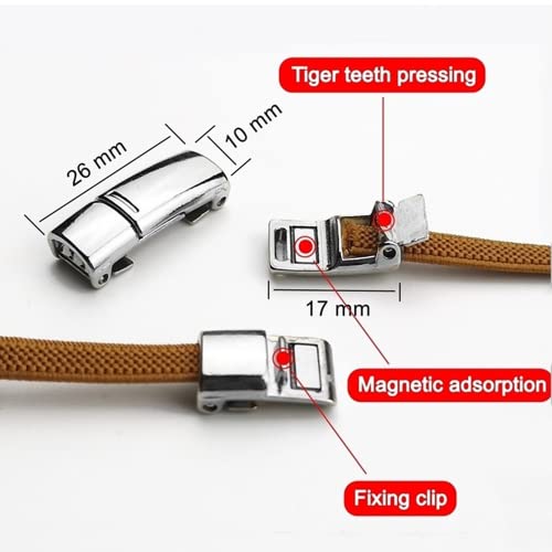 Cojiorc Magnetic No Tie Shoelaces For Adults Kids, 6 Pairs Magnetic No Tie Shoe Laces For Sneakers, Easy No Tie Elastic Shoe Laces Tieless With Magnetic Shoe Laces Lock Smart Buckle Metal Quick #TOP4