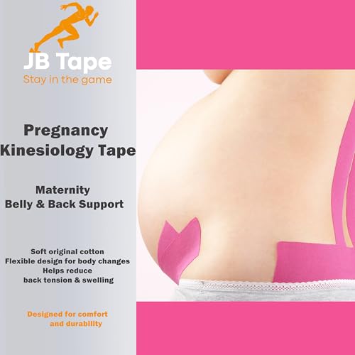Image of JB Tape Kinesiology Tape, Black, 80 Precut 10-Inch Strips, 4 Rolls | Elastic, Latex-Free, Water Resistant, Athletic Muscle & Joint Support