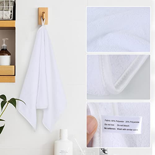 SINLAND Microfiber Hand Towel for Bathroom Super Soft Makeup Remover Cloth Washcloth for Home Spa Sports Face Cleansing Towel 40cm x 76cm 3 Pack - Image 3