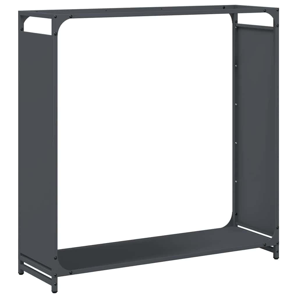vidaXL Firewood Rack Anthracite 90x28x90 cm Cold-rolled steel, fireplace log holder, log holder, log stand, indoor log storage, fire wood rack