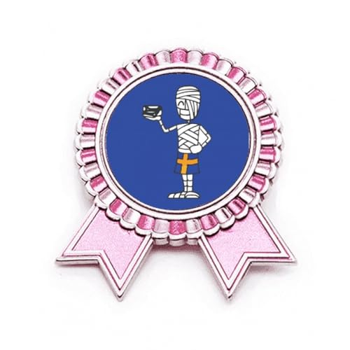 Broche joueur de football suédois rose en métal taille M accessoire mode femme