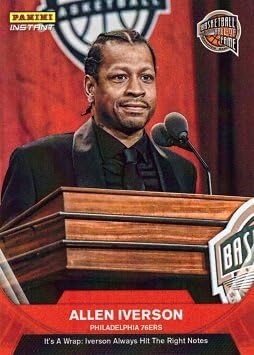 2016-17 Panini Instant NBA #15 Allen Iverson Commemorative Hall of Fame Basketball Card - Only 65 made!