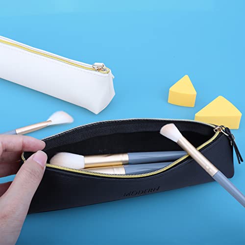 TOPBELIEF Slim Leather Pencil Case, 2 Pcs Special Pencil Case Small, Fountain Pen Case - Image 4