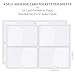 32Pcs Self Adhesive Index Card Pockets with Top Open for Loading, 3