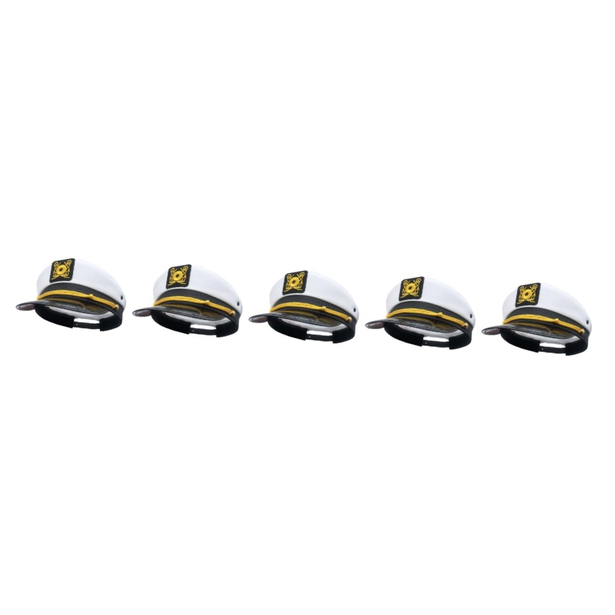 SHERCHPRY 5pezzi Cappello Da Marinaio Per Cosplay e Halloween Accessorio Costume Nautico Cappello Da Con Ricamo Idea Per Feste e Eventi Marittimi