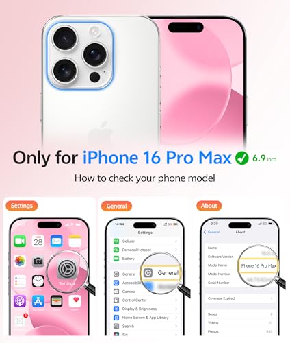Image of FNTCASE for iPhone 16 Pro Max Case: [Compatible with Magsafe] Translucent Matte Cases with [Full Camera Protection] [Screen Protector] Military Grade Shockproof Protective Phone Cover - Light Pink