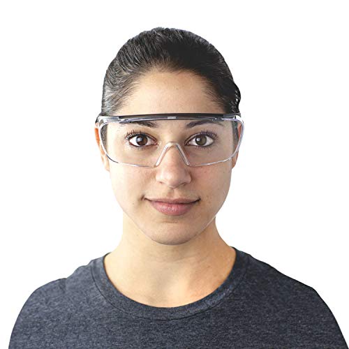 SAFE HANDLER Duarte Premium Over Glasses | ANSI Z87.1, Impact Resistant Polycarbonate Lens, UV400, Anti-Fog & Anti-Scratch (1 Pair)