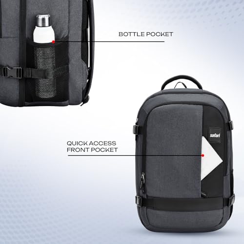 Image of Safari 45L Expandable Overnighter Casual Hiking Travel Backpack Large size Laptop Bag for Man and Women with suitcase compartment, Ideal for Office Use, Work Trips, School, College, boys and girls