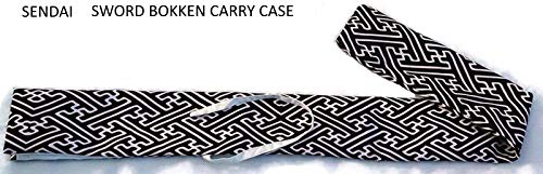Nws SENDAI Japanese Shihan TRAINING BOKKEN Sword Aikido Carry Case Japanese Samurai Sword Katana CLOTH Sword Bag Carrying Case Warriors Black - Image 2