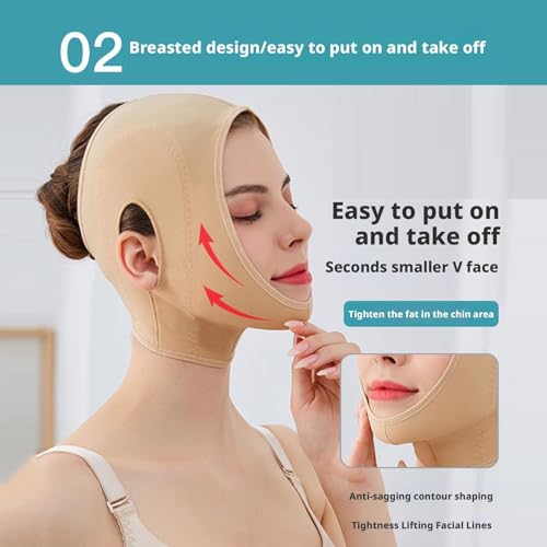 Lifting du cou et affinement du visage avec notre vêtement de compression élastique réglable - 3