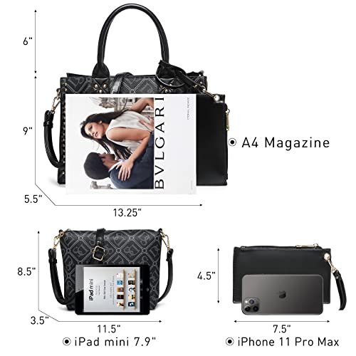 Image of Dasein Women's Designer Handbags Fashion Satchel Handbags Shoulder Bags Top Handle Work Bags w /Belt