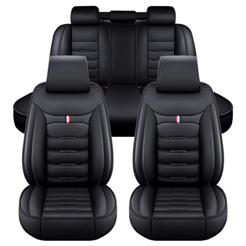 XLUMIO Car Seat Cover Sets for Mazda Mazda3 2000-2023, 5 Seater PU Leather Waterproof Comfort Seat Cover, Front and Rear Seat Protectors, Car Interior Accessories, C Black