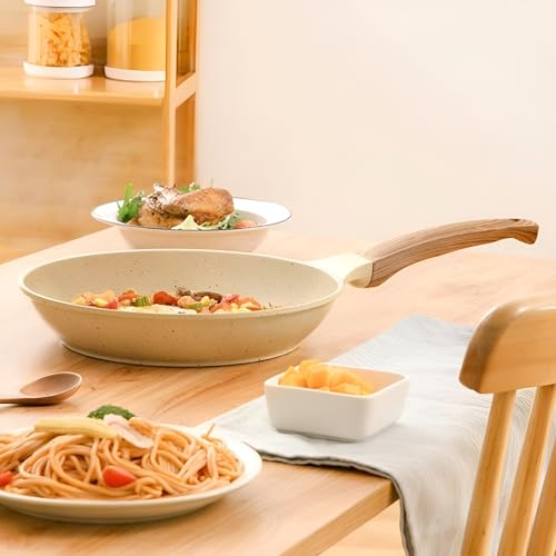 Image of Non Stick Egg Frying pan Multi-Purpose Frying pan for Omelet uttapam idli Burger Poached Egg Kitchen Breakfast(1pcs) (Light White)
