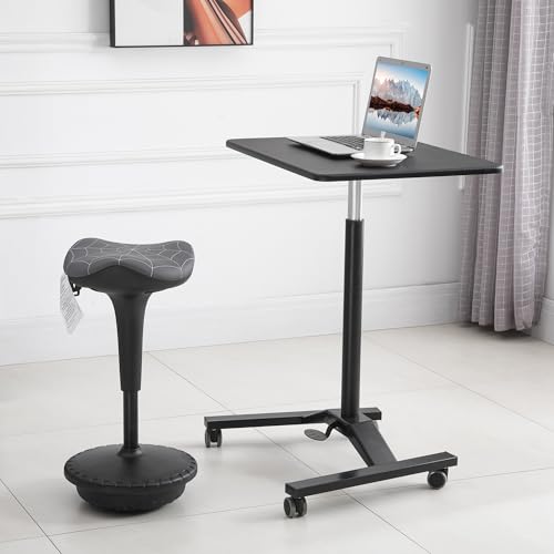 Image of Lift Wobble Stool Standing Chair with 360 Swivel, Tilting Balance Chair with Adjustable Height and Saddle Seat for Active Learning Sitting, Grey