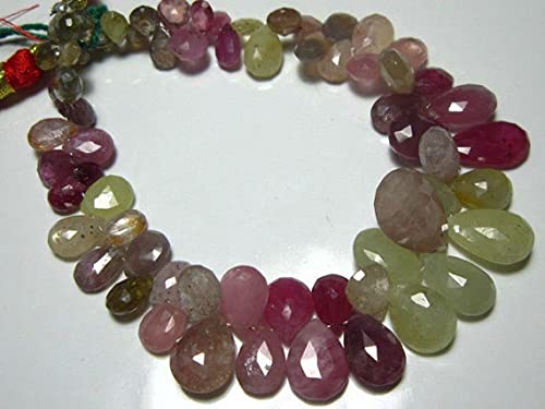 Saphir naturel africain AA en perles facettées briolette LKBEADS pour haute joaillerie
