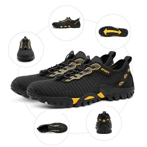Image of SOBASO Water Shoes Women Men Quick Drying Swim Beach Aqua Shoes for Water Sport Diving Hiking Sailing Travel