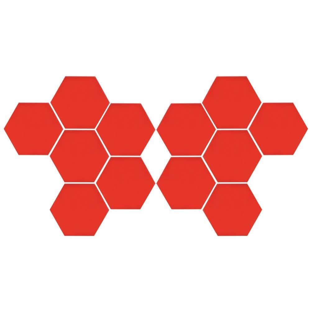 Autocollants miroir hexagonaux 3D en acrylique | Lot de 12 déco murale 4 cm