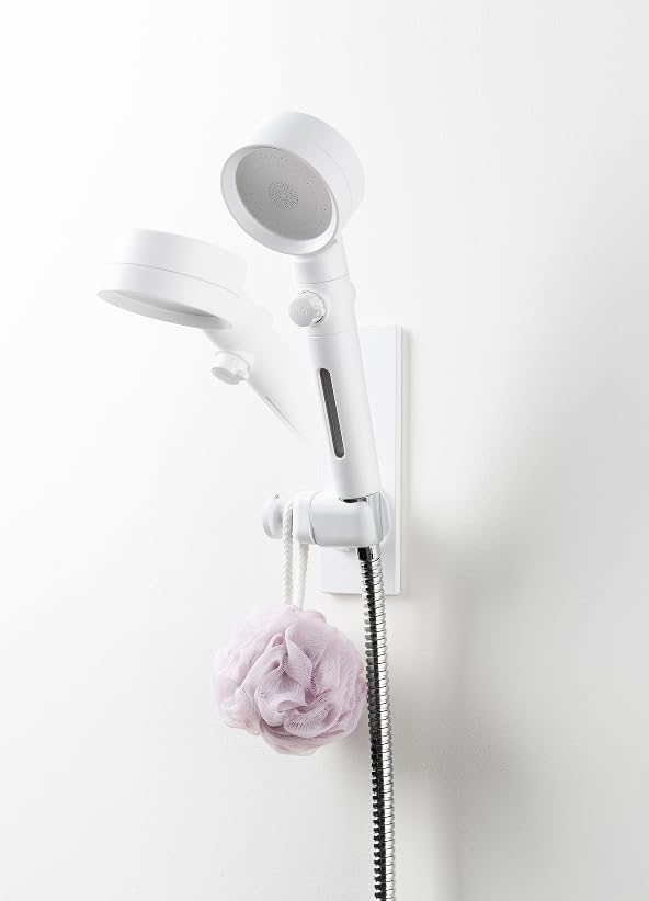 Toski マグネット シャワーフック 無段階角度調整 シャワーヘッドホルダー 穴あけ不要 賃貸対応 磁石 壁掛け フック付き 浴室小物収納 取り外し可能 お手入れ簡単 家族みんなに ホワイト