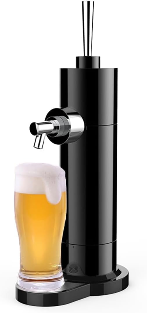 Dispensador portátil de cerveza de barril con grifo, mini generador de espuma para barriles de cerveza fresca.