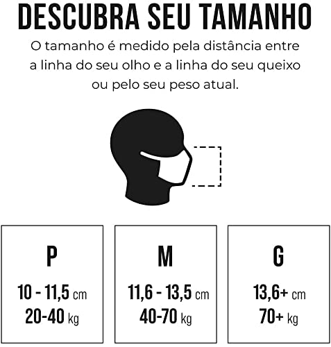 Kit Máscara Fiber Festive + 30 Filtros de Proteção + Suporte (G, BRANCO SPORT)