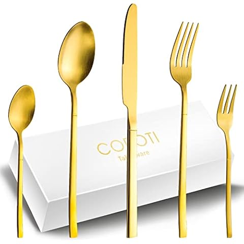 Besteck Set 12 Personen Gold Matt Cover