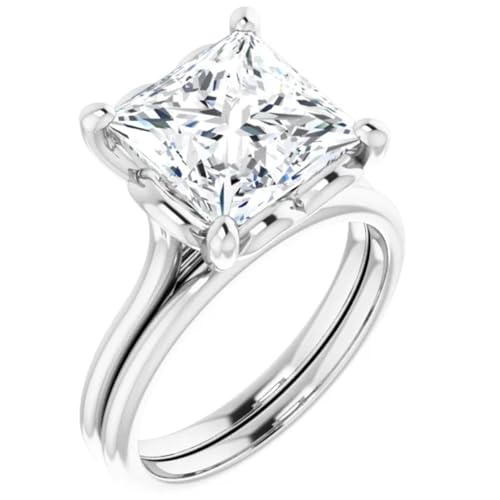Concealed Heart 2 Ct. Princess Cut Lab Diamond Engagement Ring3