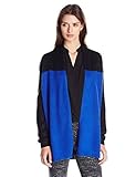 Knits by Hampshire Women's Long-Sleeve Color-Block Cardigan Sweater