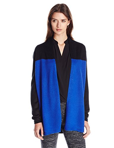 Knits by Hampshire Women's Long-Sleeve Color-Block Cardigan Sweater
