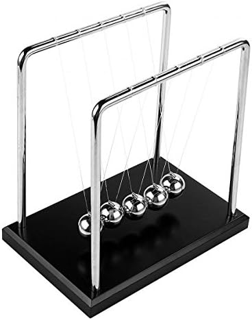 BlastCase Newton's Cradle Art in Motion, 7 1/4-Inch Balance Balls - Black Wooden Base