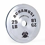 Achamusi Olympic Weight Plates，Steel 2-Inch Weight Plate For Strength Training，Weightlifting - Single Or Pair (Blue-25LB Single)
