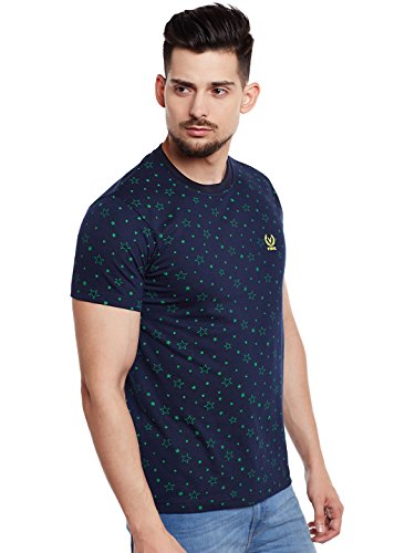 Image of Mack Jonney Printed Round Neck Cotton Tshirt for Men(Pack of 1)-TEE-Print-NO.1-01-BLK-P